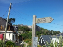 South West Coast Path sign, near Padstow, Cornwall